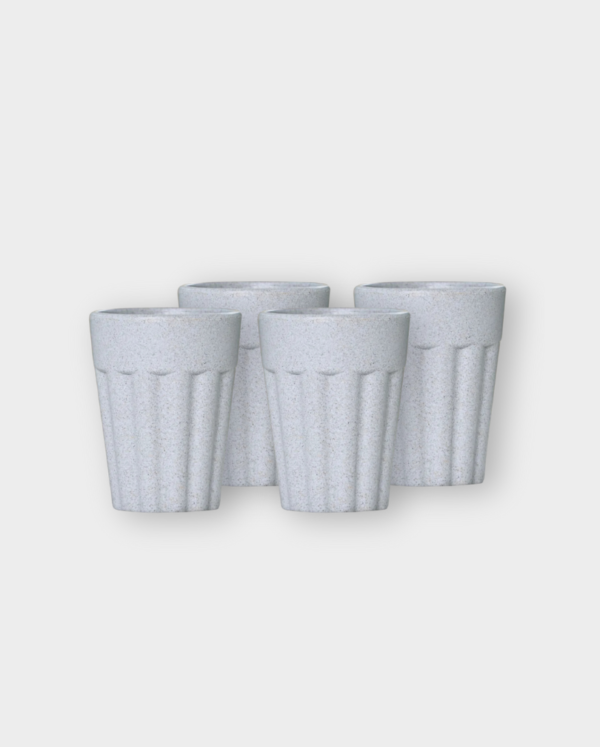 Retro tea cup - Grey | Set of 4