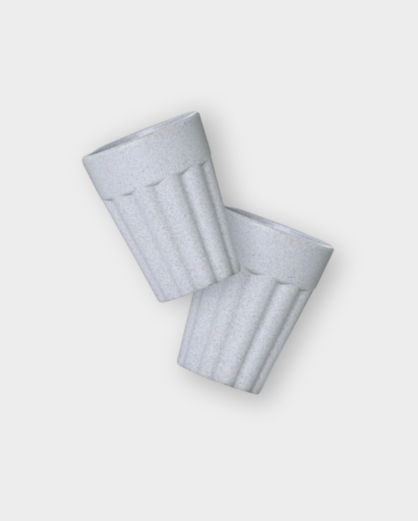 Retro tea cup - Grey | Set of 2