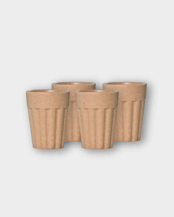 Retro tea cup - Khaki | Set of 4
