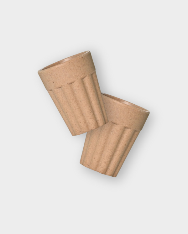 Retro tea cup - Khaki | Set of 2